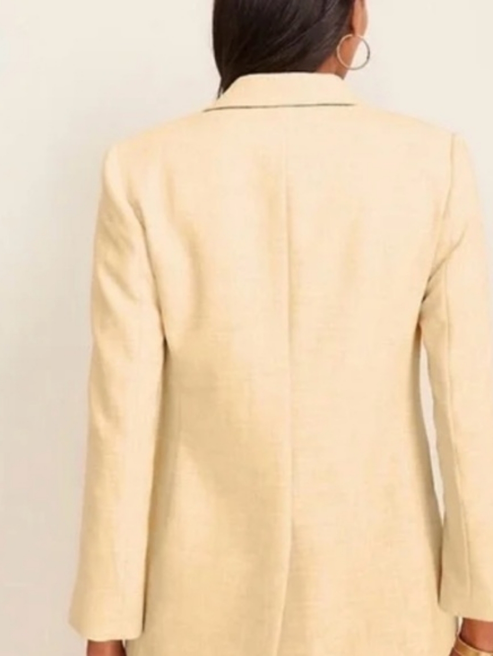 Ann Taylor Yellow 3/4 Sleeve Blazer Jacket Sz: 00P - Picture 15 of 16